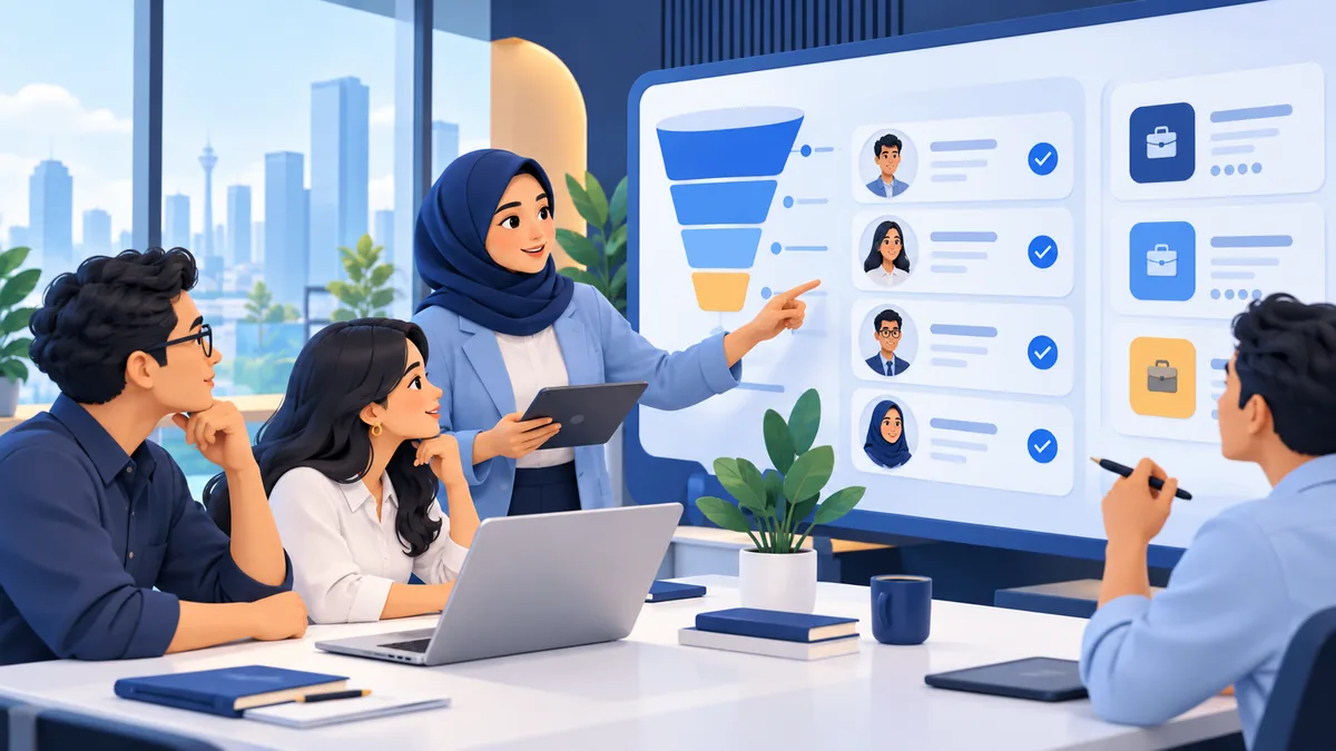 Ilustrasi untuk Numerik, Penalaran, dan Ketelitian: Membaca Hasil dalam Konteks Pekerjaan